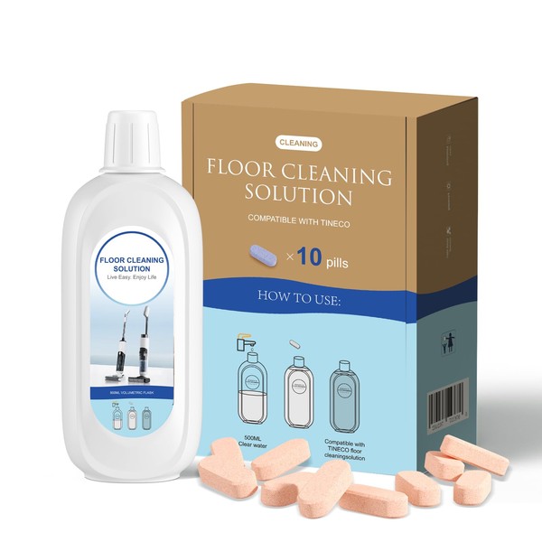 Nukisa 10 Bottles Compatible with Tineco Cleaning Solution 500ml Per