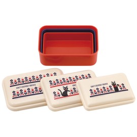 Skater SLUS3AG-A Antibacterial Seal Containers, Set of 3, Storage Containers, Kiki's Delivery Service, Modern Studio Ghibli, Made in Japan