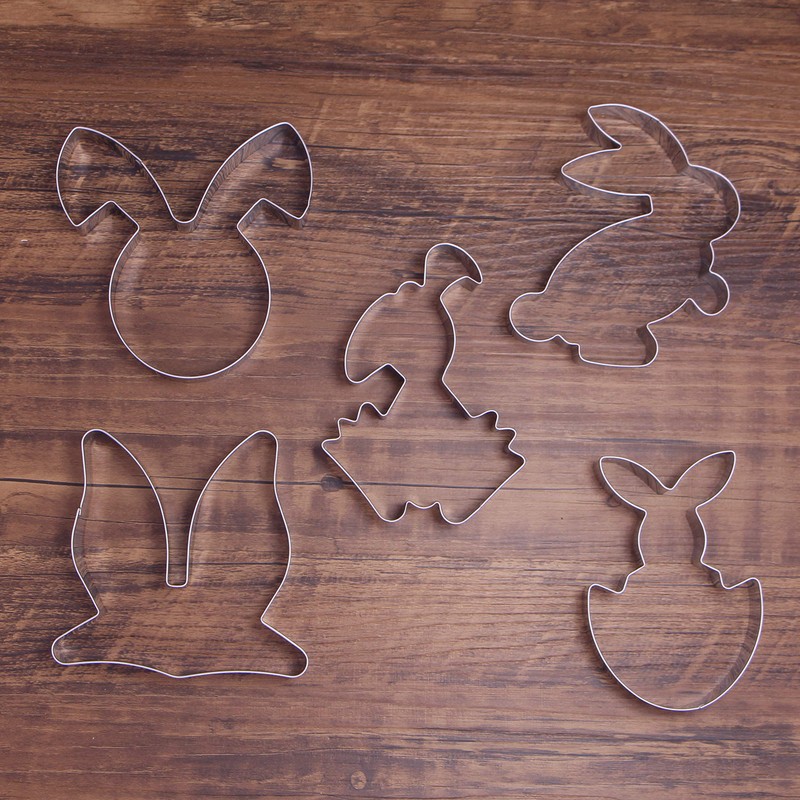 Easter Bunny Rabbit Cookie Cutter Set - 5 Piece -
