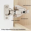 DecoBasics (50 PCS) Full Overlay Soft Close Cabinet Hinges for