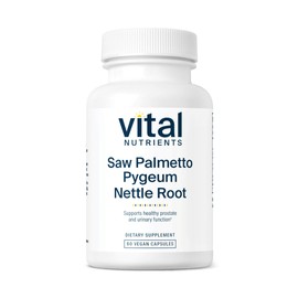 Vital Nutrients Vital Nutrients Saw Palmetto with Pygeum & Nettle Root - Vegan Saw Palmetto for Men Supports Healthy Prostate Function* - Gluten, Dairy, Soy Free - 60 Capsules