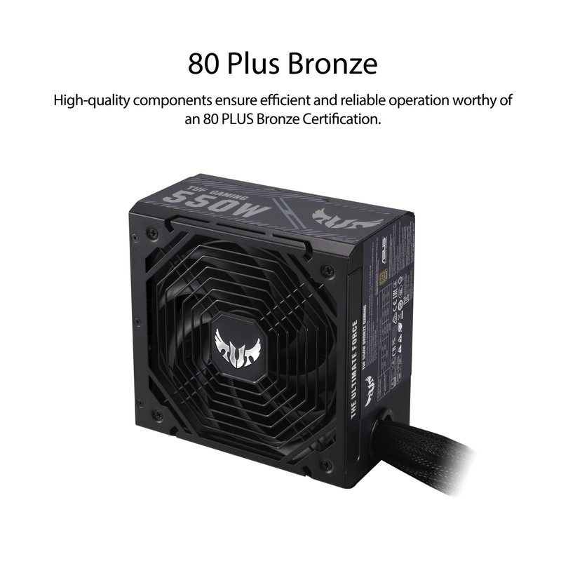 ASUS TUF GAMING 550W Bronze PSU, Power Supply(Axial-tech fan design,