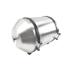 JSD 5 Gallons Aluminum Vertical Gas Tank/Fuel Tank Center Fill 10 x16 inch Spun 1/4 NPT Outlet