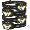 LHKNL Headlamp Flashlight,4-Pack Lumen Ultra Bright LED Rechargeable Headlight with