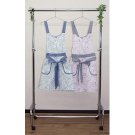 Medium Floral Print Back Cross Flare Apron BL