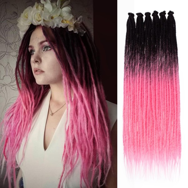 Leeven Synthetic Dreadlock Extensions 20 Strands 24 Inch Single Ended