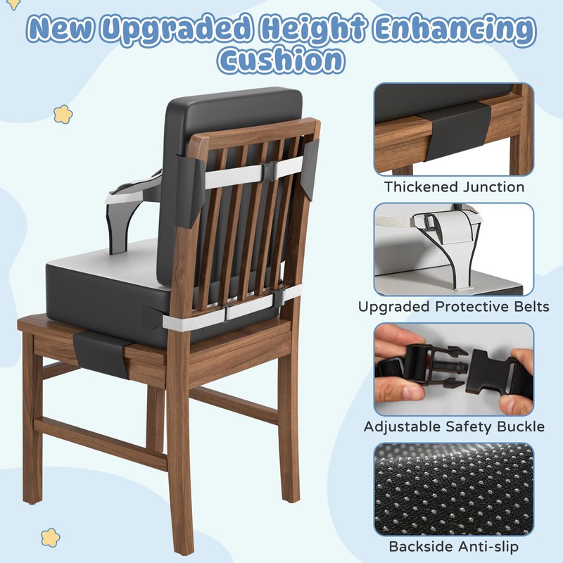 Booster Seat for Kitchen Chair, Toddler Booster Seat for Dining
