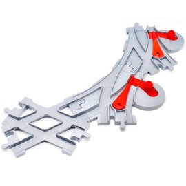 Building Blocks Train Rails Set, Toy Railway Rails, Consisting of Cross Track Straight, Curve Rails, Compatible with the Market Leader from 2 Years (4 Pieces)