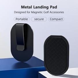 Ecomlively Metal Landing Pad, Industrial-Grade Rigid Clip for Magnetic Golf Equipment and Accessories. Secure Hold and Easy Access for Rangefinders. Magnetic Golf Gear Compatible，Black