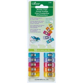 Clover - Clips de 10 piezas, clásicos, los colores pueden variar