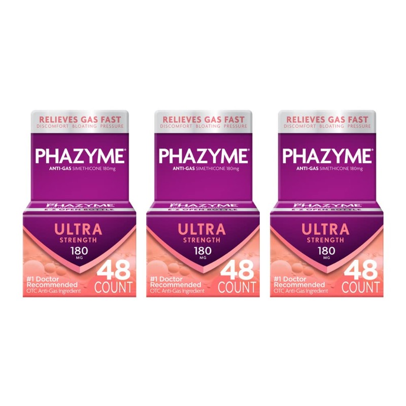Phazyme Ultra Strength 180 mg Anti-Gas Softgels 48 Count (Pack