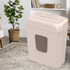 Bonsaii 6-Sheet Cross-Cut Pink Shredder, P-4 High Security Level, Compact
