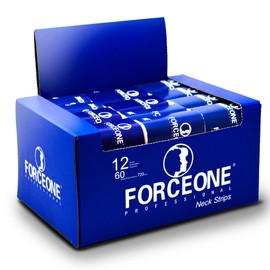 FORCEONE NSS900 Professional Super Stretchable Neck Strips for Hair Cutting, Barber & Hair Salon 12 Rolls - 60 Strips Per Roll - 720 Strips Total (1 Pack (720 Strips))