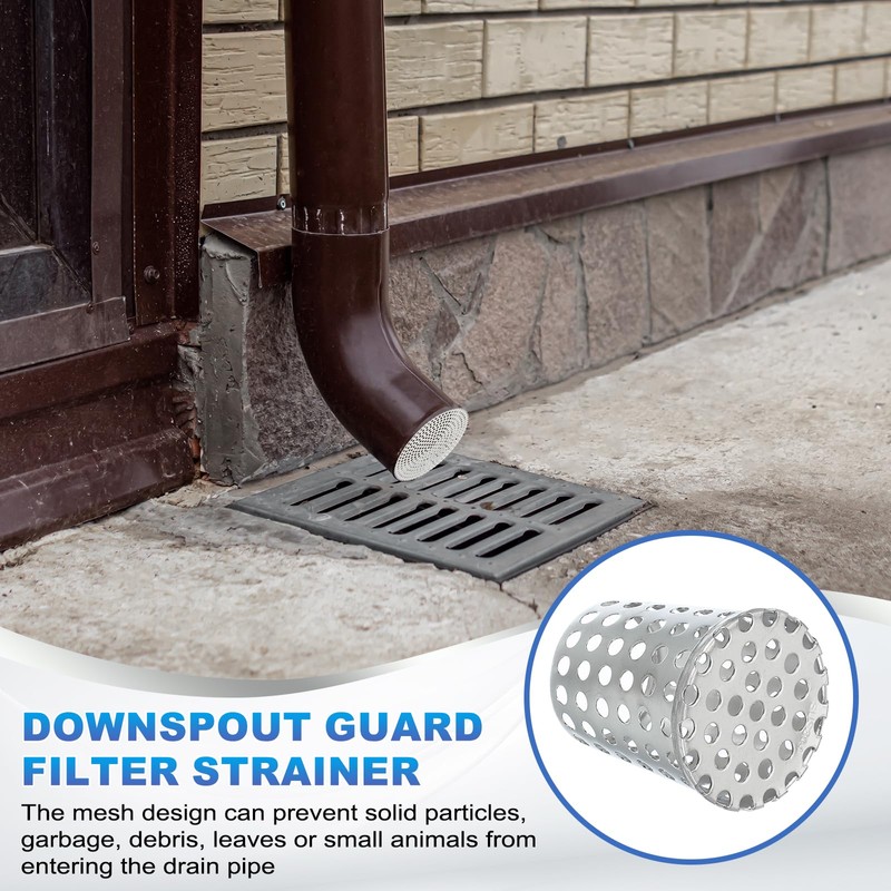 PATIKIL Gutter Guard Filter 2"-1.6", 2 Pcs PVC Termination Cap