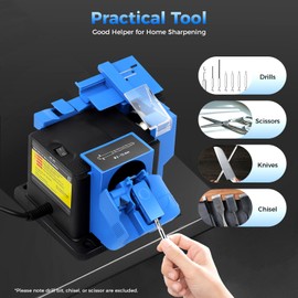 Multifunctional Electric Sharpener 96W Portable Electric Sharpening Machine 110V Multifunctional Drill Bit Grinding Machine for Homes & Hardware Shop, 1350RPM Copper Motor, Easy Setup