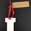 Ankyo Monogram Letter I Christmas Ornament White Wood Initial 6"