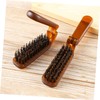 Outanaya 2Pcs Portable Folding Boar Bristle Travel Comb Set Convenient