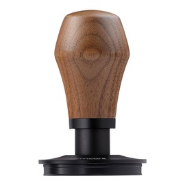 Normcore 51mm Espresso Coffee Tamper V4.1 Upgraded, Spring Loaded Tamper With Titanium PVD Coating Flat Base, Genuine American Walnut Handle