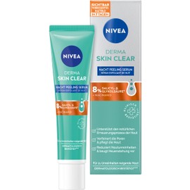 NIVEA Derma Skin Clear Night Exfoliating Serum, Face Care for Visibly Improved Skin, Pore-Refining Niacinamide Serum Exfoliating with AHA & BHA (40 ml)