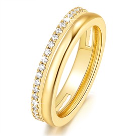 TOBENO 14K Gold Non Tarnish Rings for Women Thick Dainty Effortless Chic Bold Versatile Women Gold Rings 5-9