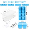 Big Ice Cube Molds with Lid and Storage Box, JRISBO
