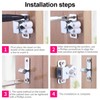 Door Catches,10pcs Double Roller Cupboard Door Latch Hardware,Bronze Plated Roller