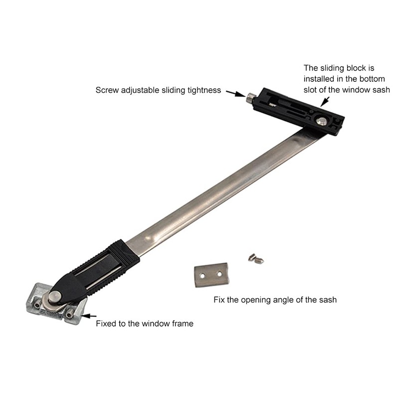 Faderr Wind Brace, Window Door Restrictor, Stainless Steel Sliding Brace,