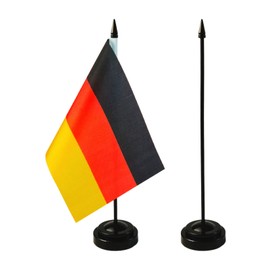 2 Pack Canada & German Desk Flag, 1 Germany Table Flag,1 Canadian Desk Flag,German Office Table Flag on Stand Base, Decorations for Offices, Families, Conference rooms
