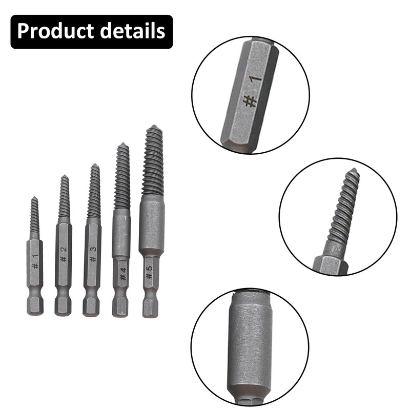 Oiieco 10 Pcs Screw Extractor Set, Damaged Screw Extractor Set,Broken