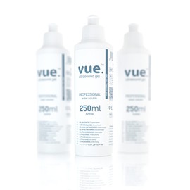 Vue Ultrasound Gel - 250ml / 1L / 5L Bottle of Clear Conductive High Viscosity Transmission Gel for Ultrasound Machines (250ml Bottle)