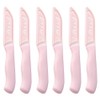 WWZJ 6 Pack Pink Paring Knives with Cover, Lightweight Ceramic