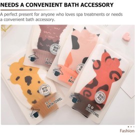 Guantes de baño exfoliantes WOONEKY 4 piezas – Diseño conejo para piel suave