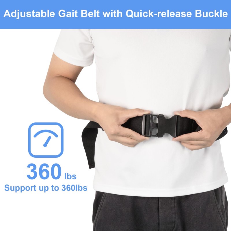 Gait Belt Transfer Belts for Seniors, Walking Gait Belt with