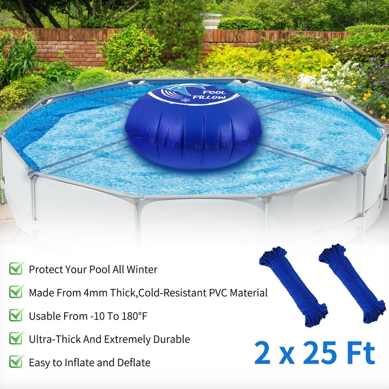 Silvonte 5x5 Ft Pool Pillow for Above Ground Pools, Heavy