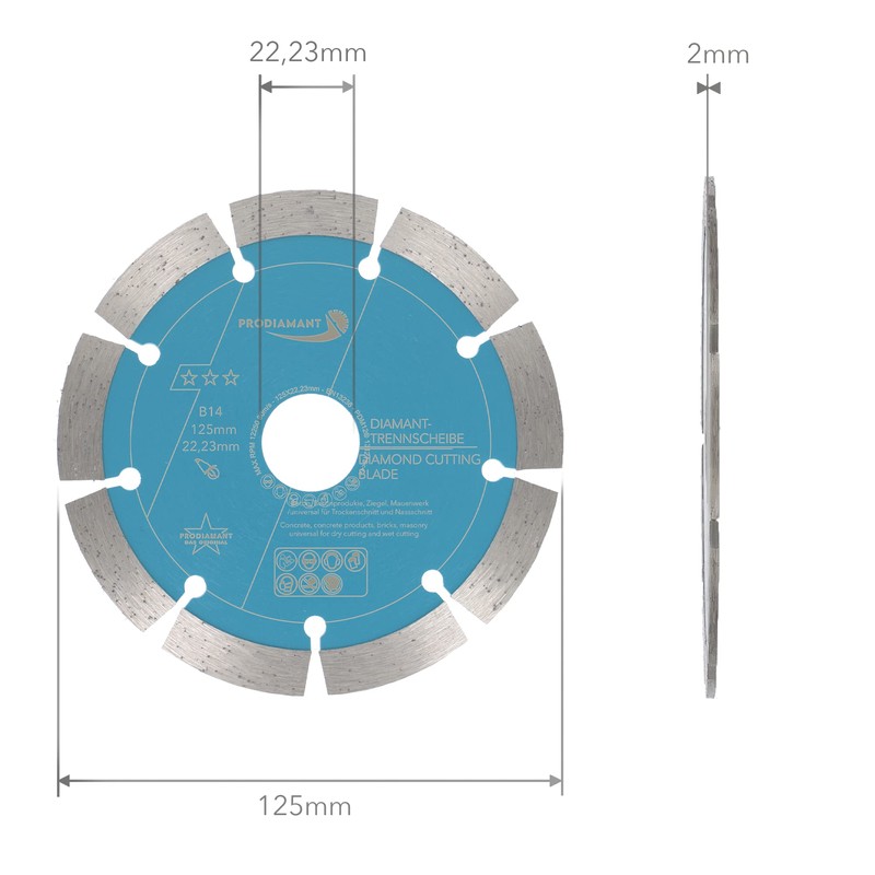 PRODIAMANT Eco Diamond Cutting Disc for Concrete 125/22.2 mm –