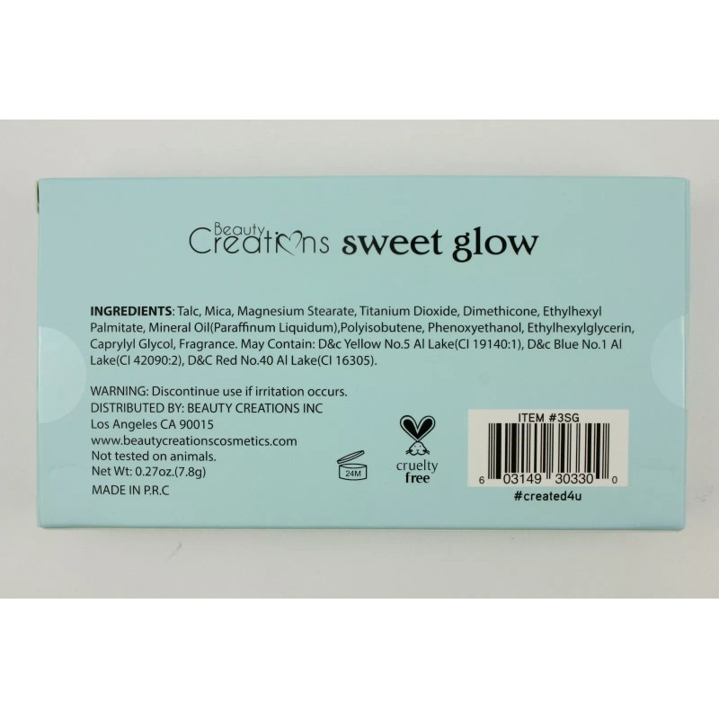 Beauty Creations Sweet Glow Highlighter Palette 3 Shades Highlight Bronze
