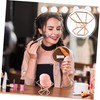 Healeved 2pcs Rose Gold Stainless Steel Powder Puff Holder Stylish