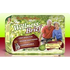 Unique Wellness Brief, Superio Series, Size Medium (24"–36" Waist) 54 Count