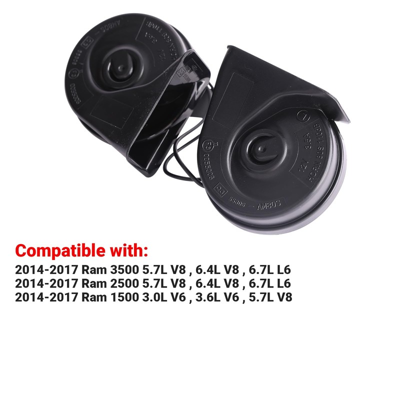 Mocar7 Horn Assembly With Bracket Compatible with Dodge RAM 1500