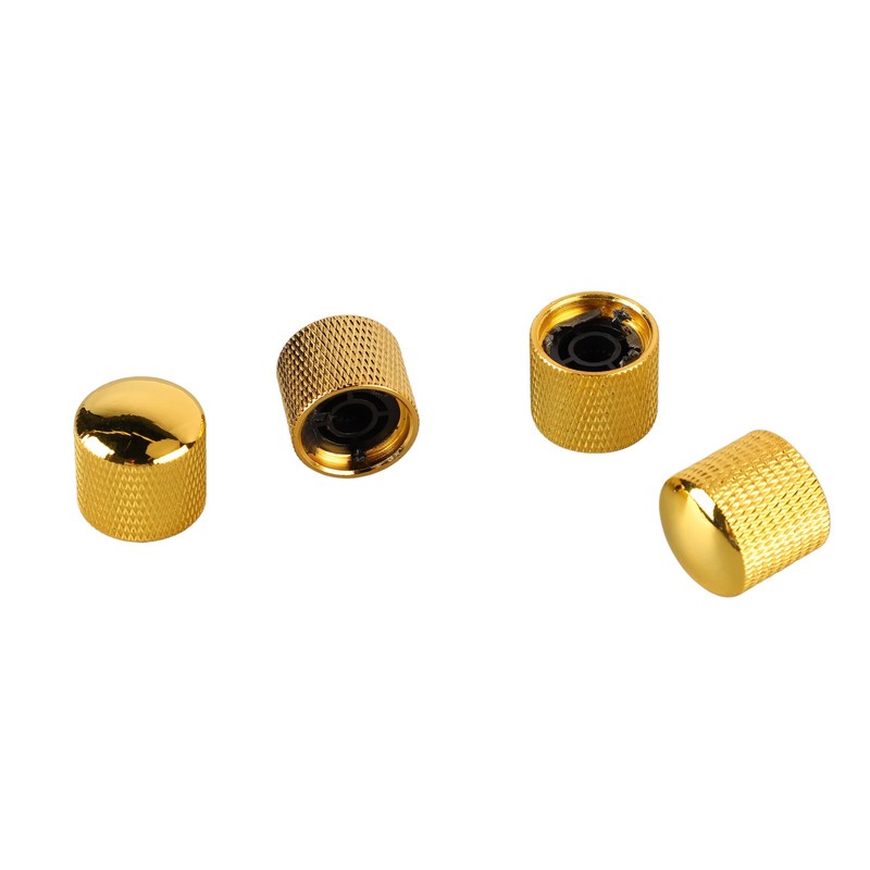 4Pcs Guitar Knob Metal Volume Tone Dome Control Knob Musical