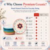 CINAIMPRESSION Hand Painted Ceramic Plates Set of 6, 6 Inch