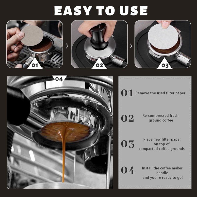 LPZMPZ Pack of 500 Filter Paper Coffee Filters Round Unbleached
