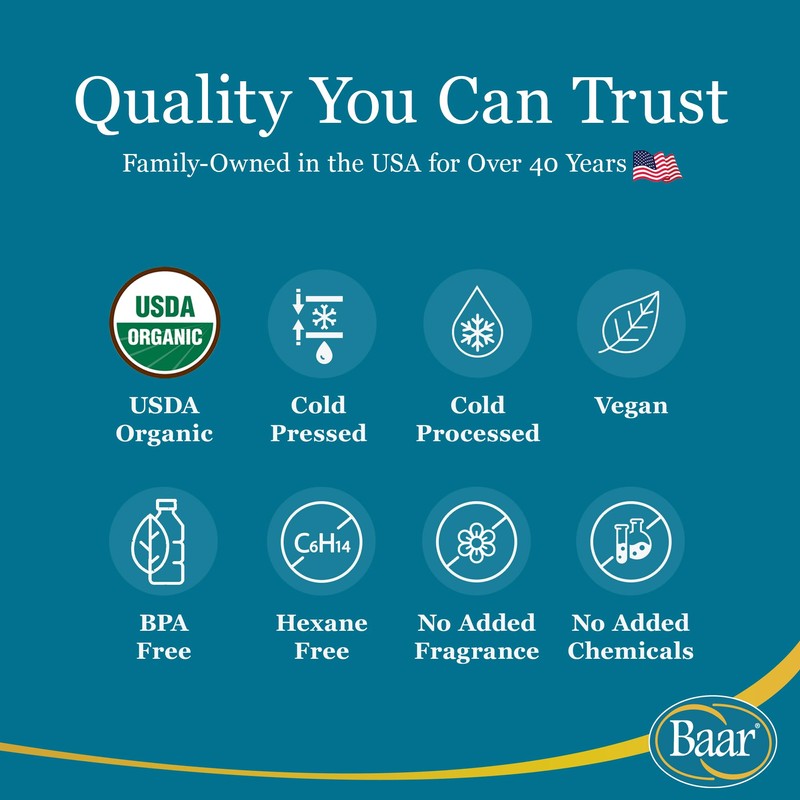 Baar Palma Christos, Organic Castor Oil, 8 oz