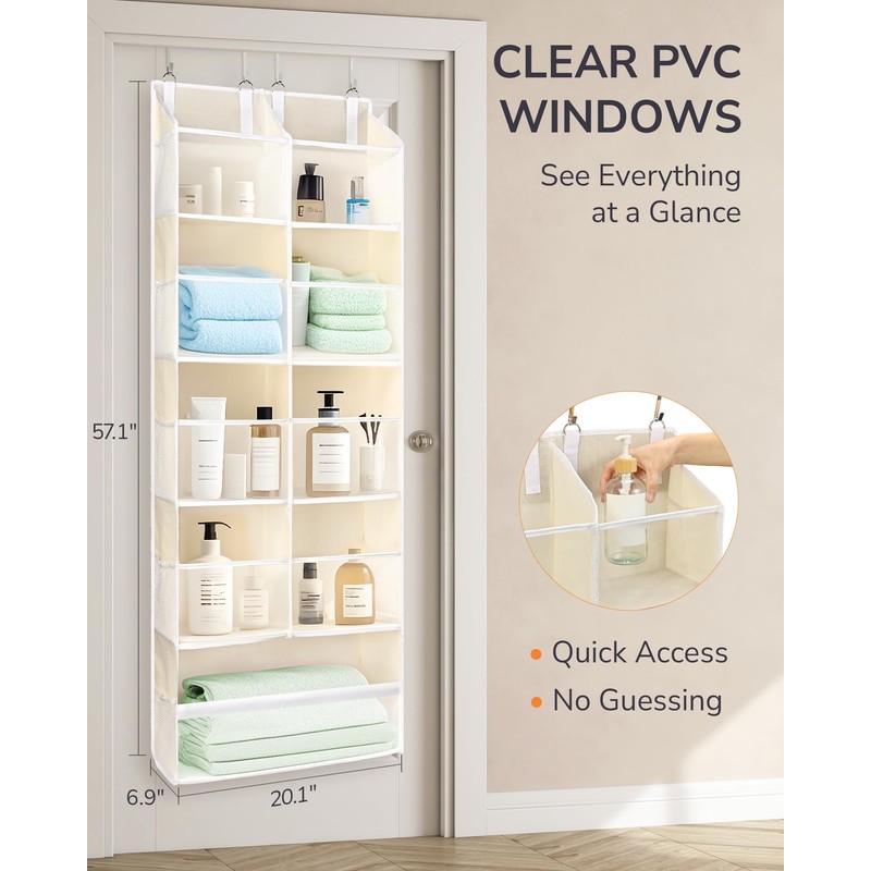 ULG Over the Door Organizer, 5-Tier Extra Large Hanging Storage