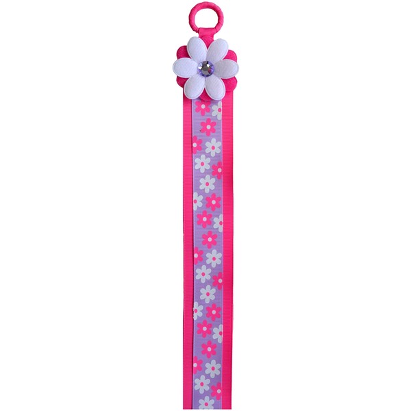 Funny Girl Designs Hair Clip and Hair Bow Holder 3 FEET LONG (Purple Flowers)