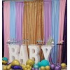 Poise3EHome Gold Sequin Backdrop Curtains, 2 Panels Gold Sequin Backdrop,