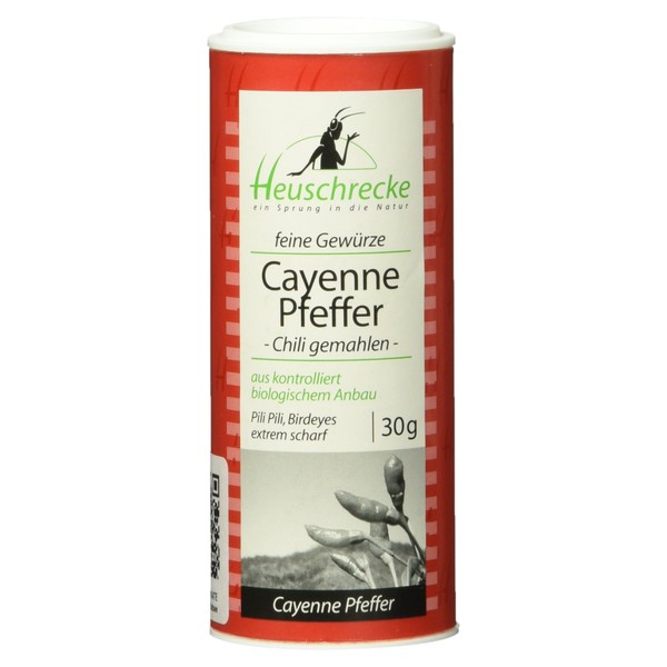 Heuschrecke Organic Cayenne Pepper Chili Ground 30 g