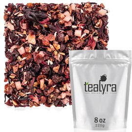 Tealyra - Pina Colada Cocktail Tea - Coconut Hibiscus Fruit Tea - Herbal and Fruity Loose Leaf Tea - Caffeine-Free - Hot & Iced Tea - Vitamines Rich - Healthy - All Natural - 220g (8-ounce)