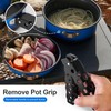 Odoland 5pcs Camping Cookware Mess Kit, Non-Stick Lightweight Pot Pan