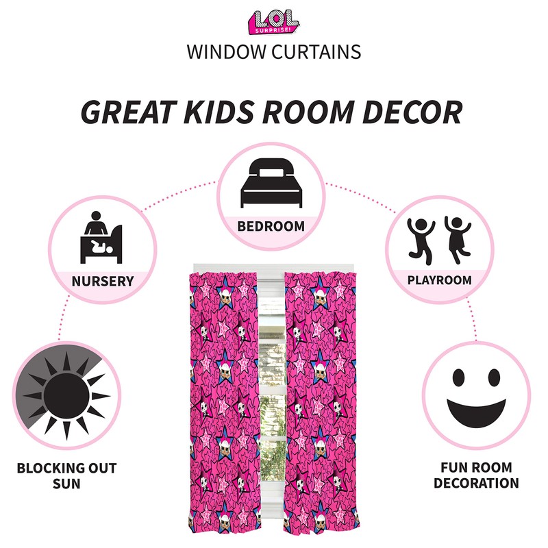 Franco Kids Window Curtain Panels Drapes Set, 82 in x